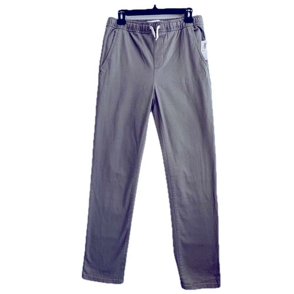 Old Navy Youth Straight Leg Pants XXL 18 Relaxed Fit Gray Turtle Dove NWT